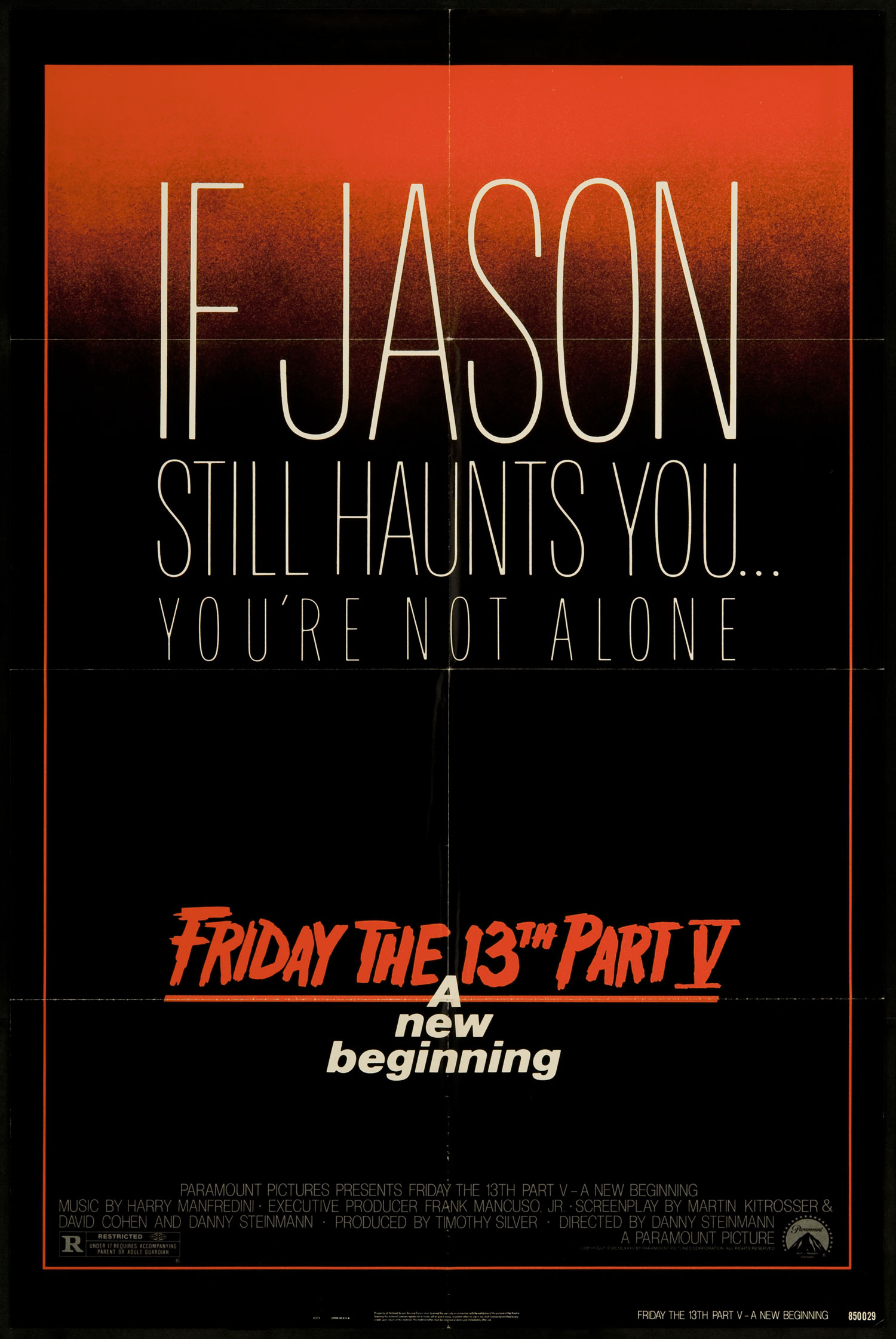 Friday The 13th: A New Beginning Main Poster