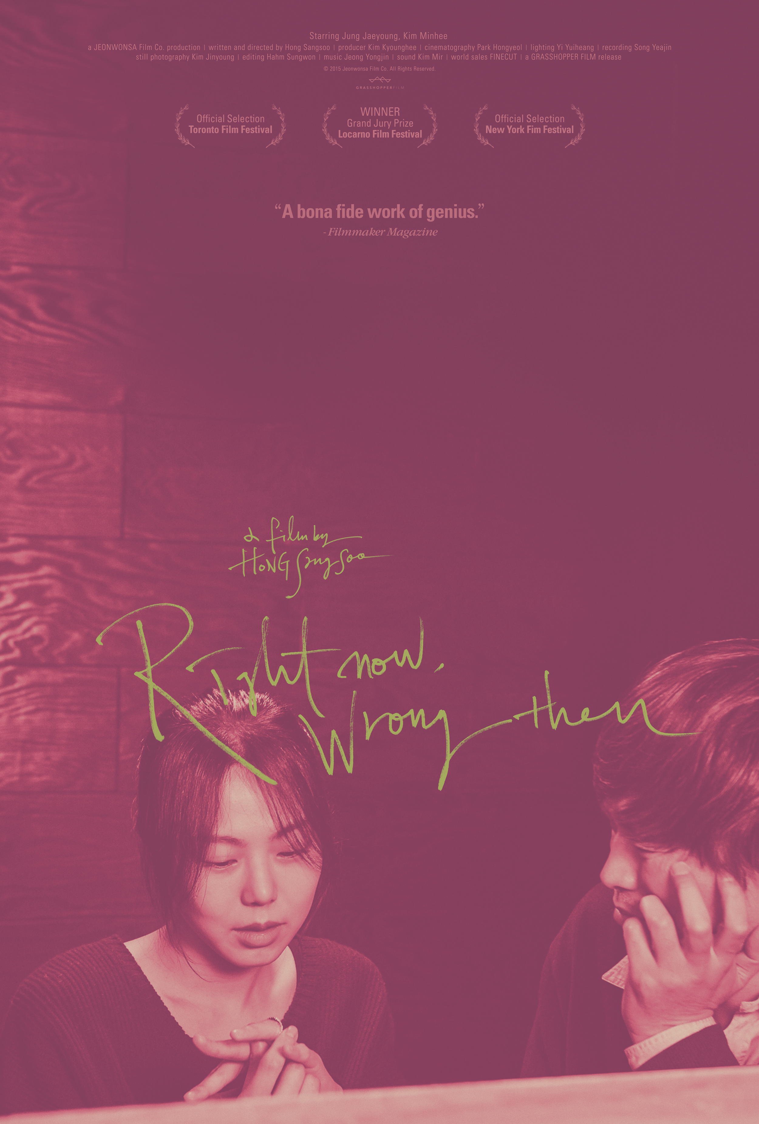 Right Now, Wrong Then Main Poster